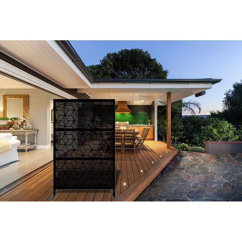 1.2m x 1.9m Privacy Fence, Black
