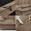 Canapé modulaire de 138 po à 4 places Cloud, canapé modulaire moderne à assise profonde, tissu chenille doux et respirant avec coussins en treillis, canapé de salon à assemblage facile-242379643