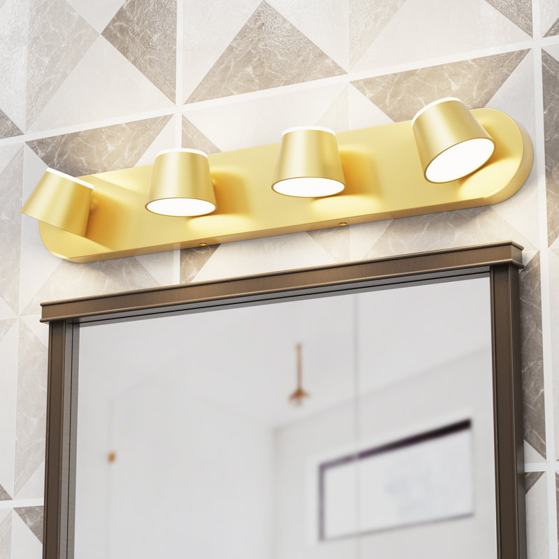 Boze Dimmable LED Vanity Light, Gold, 4