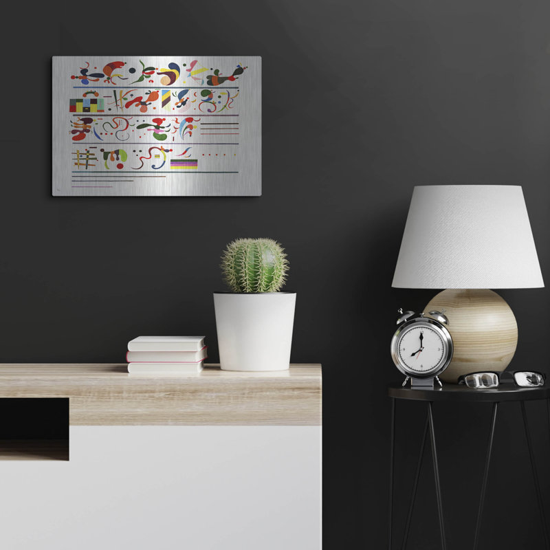 Ivy Bronx «Succession» par Wassily Kandinsky, art mural en métal, H 16 po x l 24 po