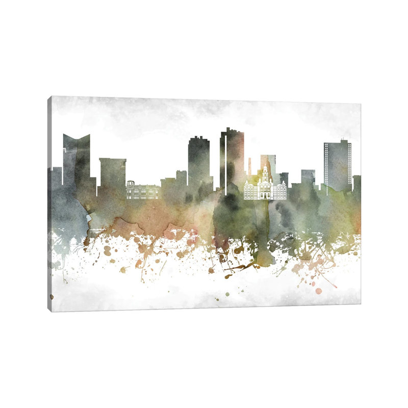Fort Worth Skyline by WallDecorAddict - Wrapped Canvas Print, 20.32 cm H x 30.48 cm W