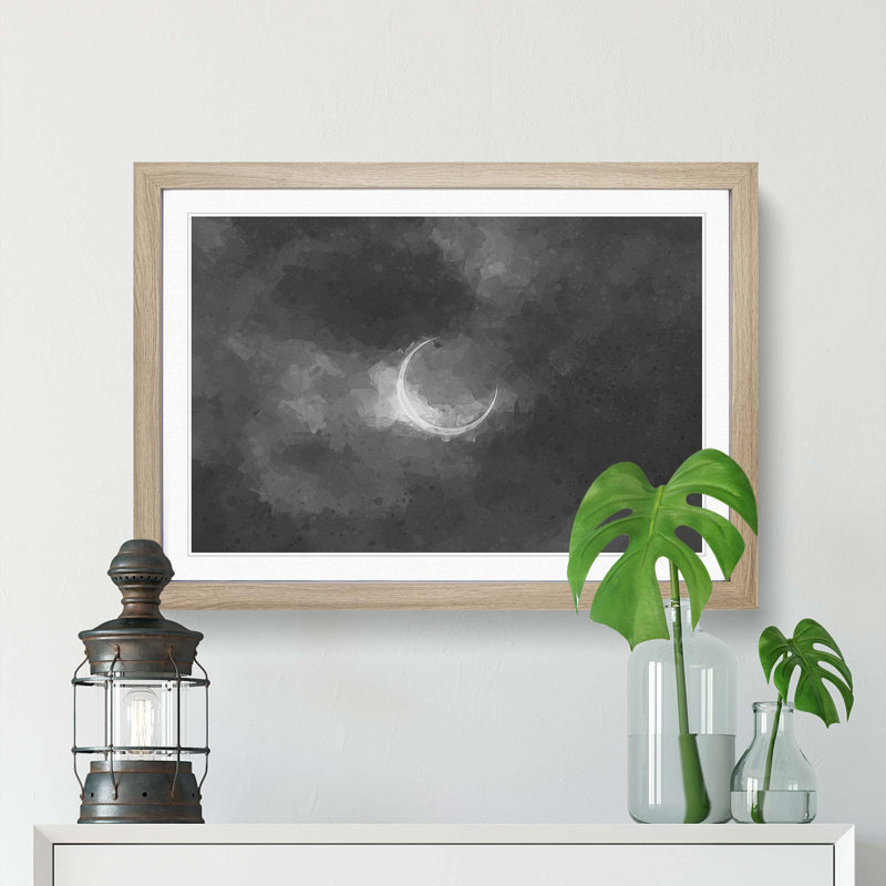 Eclipse of the Moon - Framed Print, Oak Framed, 48cm H x 65cm W x 2cm D