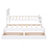 Twin Size Platform Bed With Trundle And Drawers, White