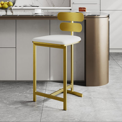 Modern Counter Stools With PU Leather Upholstery