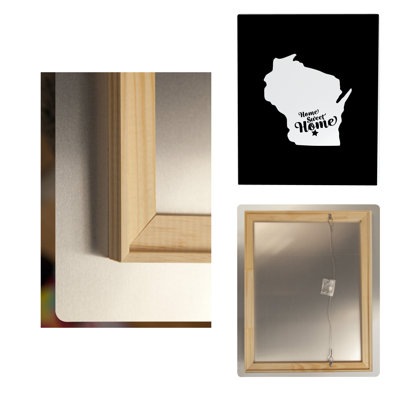 Home Sweet Milwaukee — Wisconsin State Silhouette — Portrait Metal Wall Art