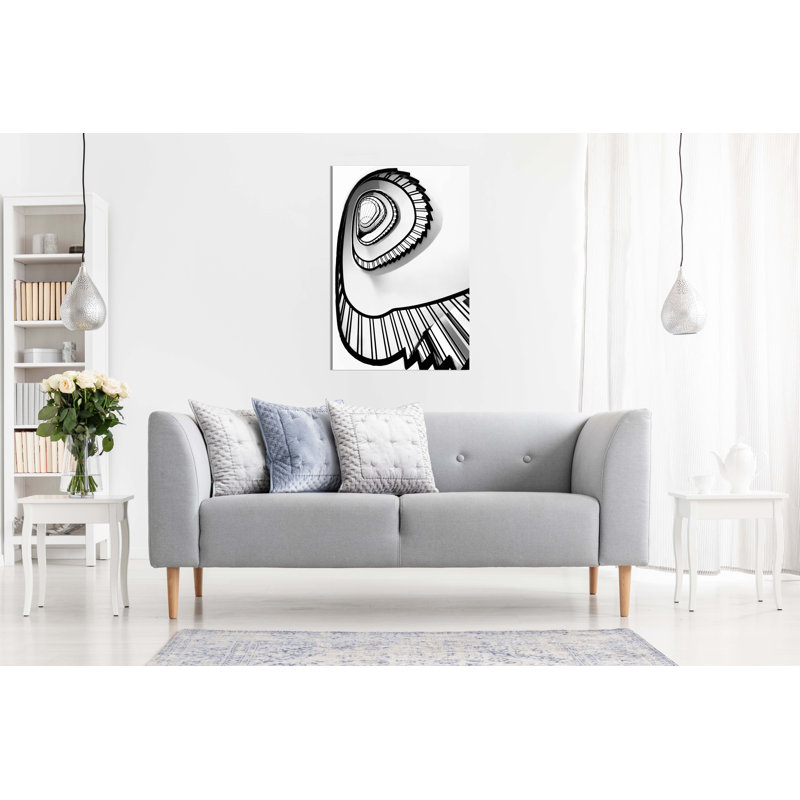 Architectural Spiral Stairways - Wrapped Canvas Print, 31cm H x 20cm W