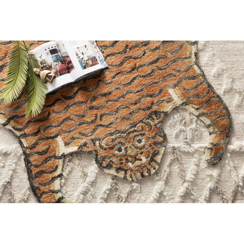 Feroz Wool Animal Print Indoor Rug, Novelty 4' x 6'