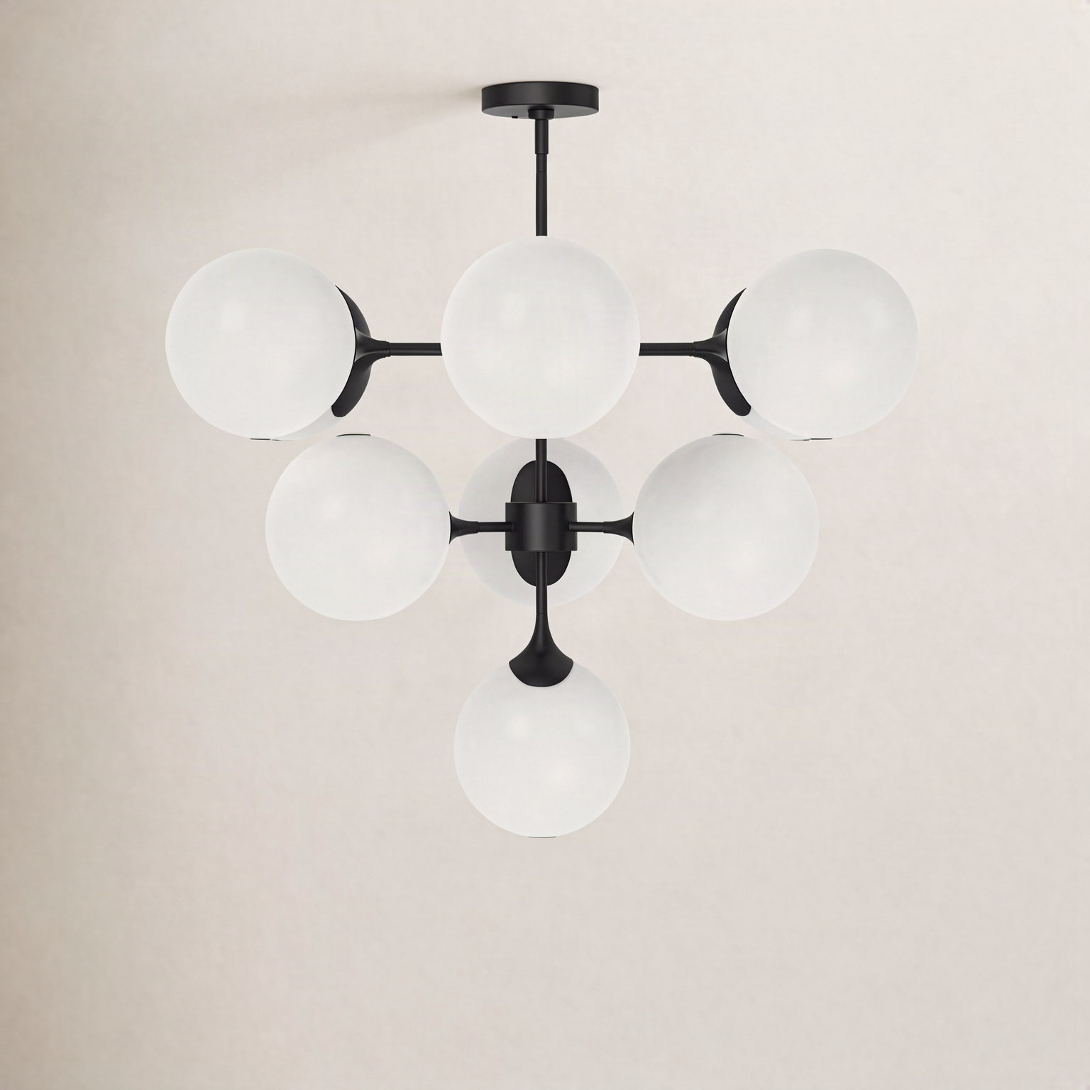 Nedra 10 - Light Chandelier, Matte Black