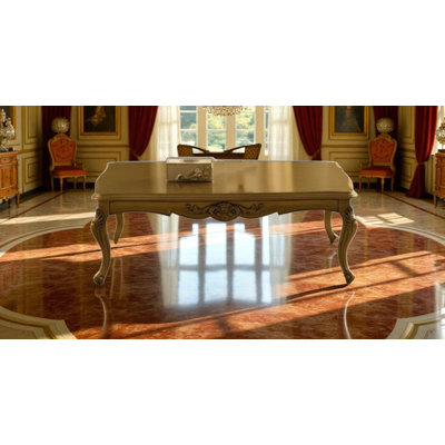Infinity Solid Wood Top Single Coffee Table
