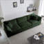 Ensemble de canapé modulaire, siège moderne 1 + 3 pour le salon / appartement, structure en bois massif | Vert sauge | Chenille-811176200