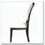 Chaise d'appoint en bois à dossier ovale