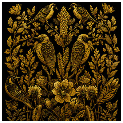 Rideaux de douche Golden Birds Botanical