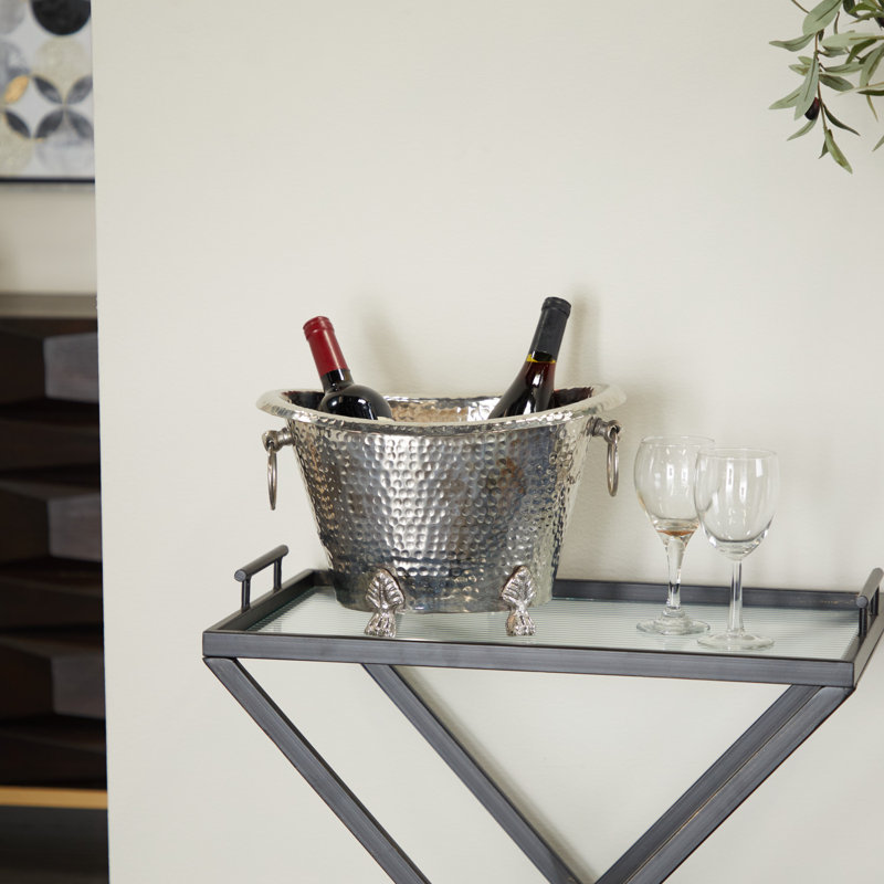 Aluminum Ice Bucket, 9.15"H x  13.9"W x 10.5"D