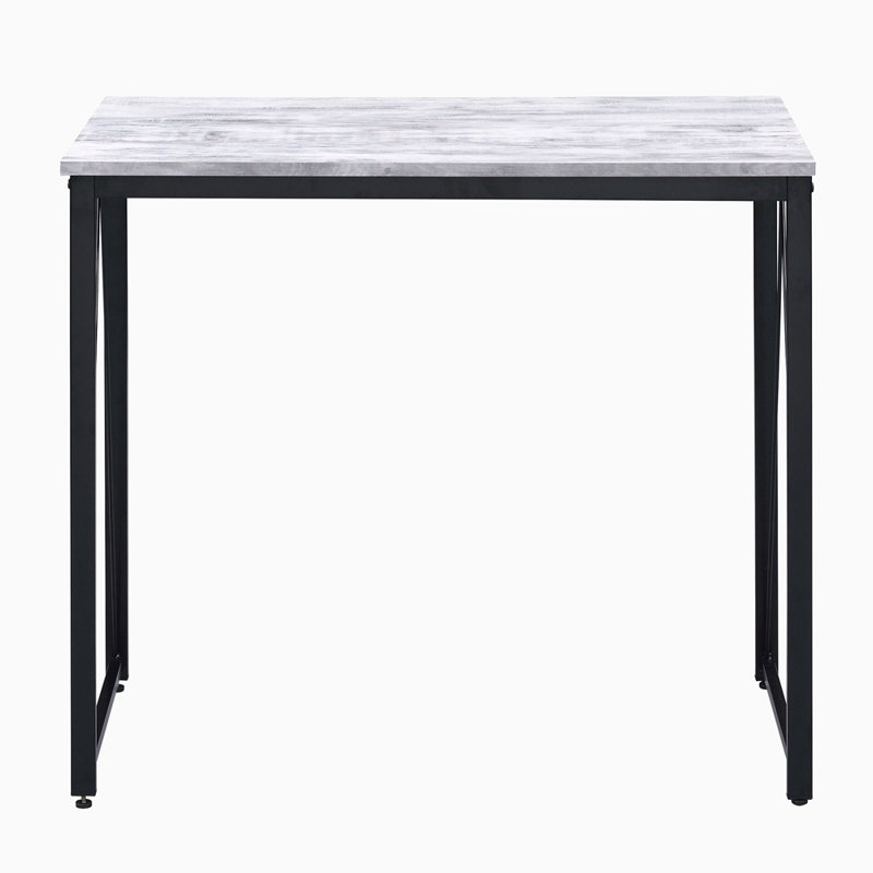 Bureau d'écriture antique blanc et noir 35,5 "avec base en métal