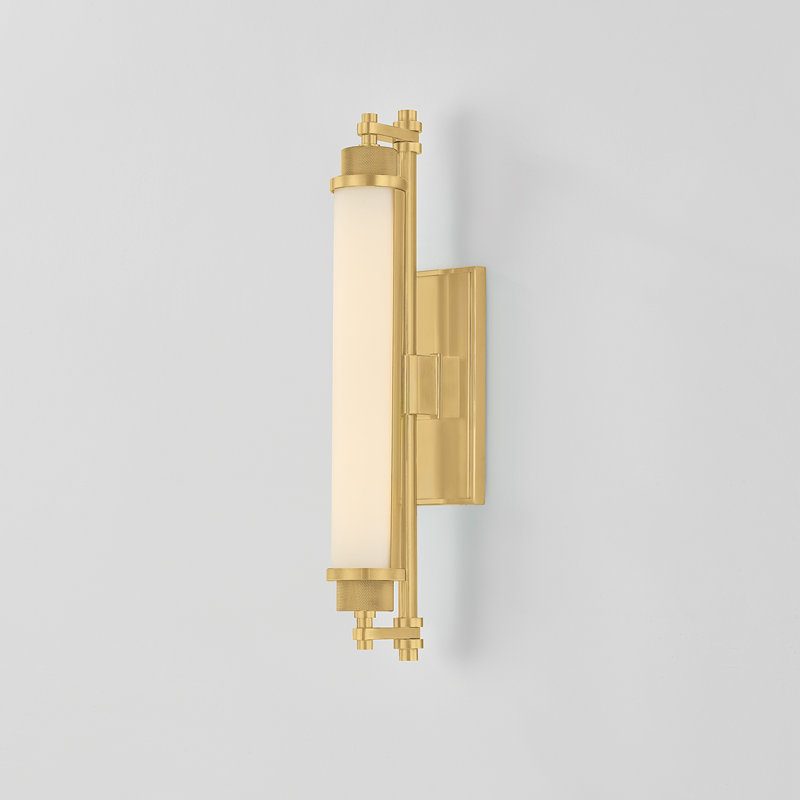 Plandome Bath and Vanity, Brass, 18'' H X 12.75'' W X 4.25'' D, 13 W