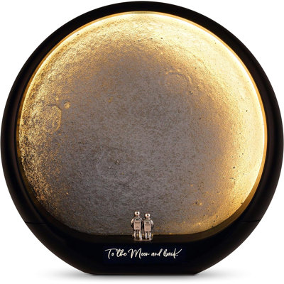 Lampe décorative lune avec gradation continue et 3 modes de couleur, œuvre d'astronomie romantique pour l'anniversaire, la Saint-Valentin et la décoration intérieure