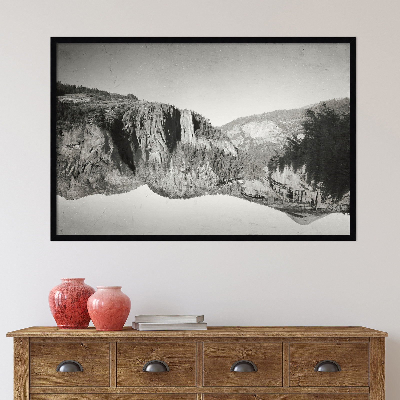 Negative Reality Inversion Photo Print, 28" H x 41" W, Black
