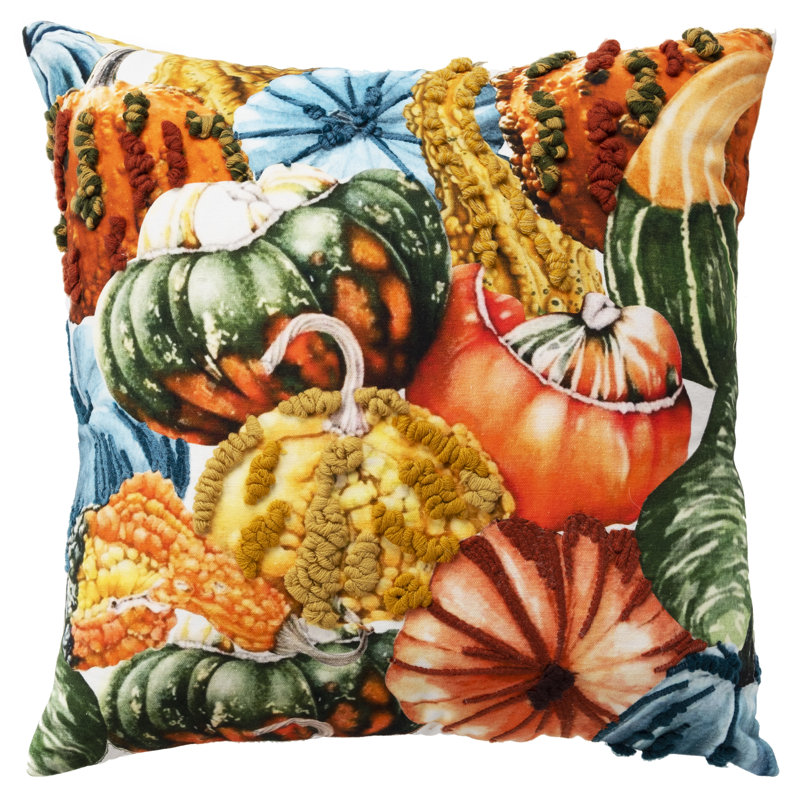 Embroidered Cotton Throw Pillow