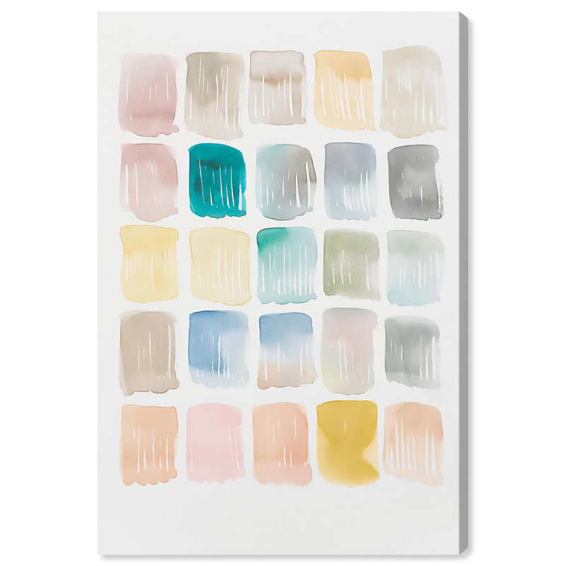 Palette of Calm Multicolor Abstract Canvas Art, 10" x 15"