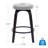 Kaidynn 26 '' Swivel Upholstered Counter Stool with Wood Frame-925806214