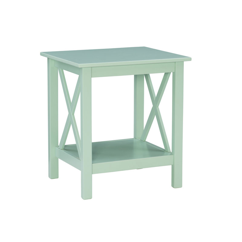 Stimpson Solid Wood End Table, Mint Green