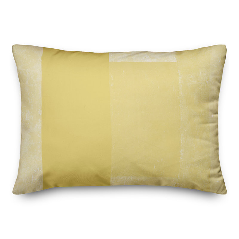  Coussin intérieur / extérieur géométrique, Jaune