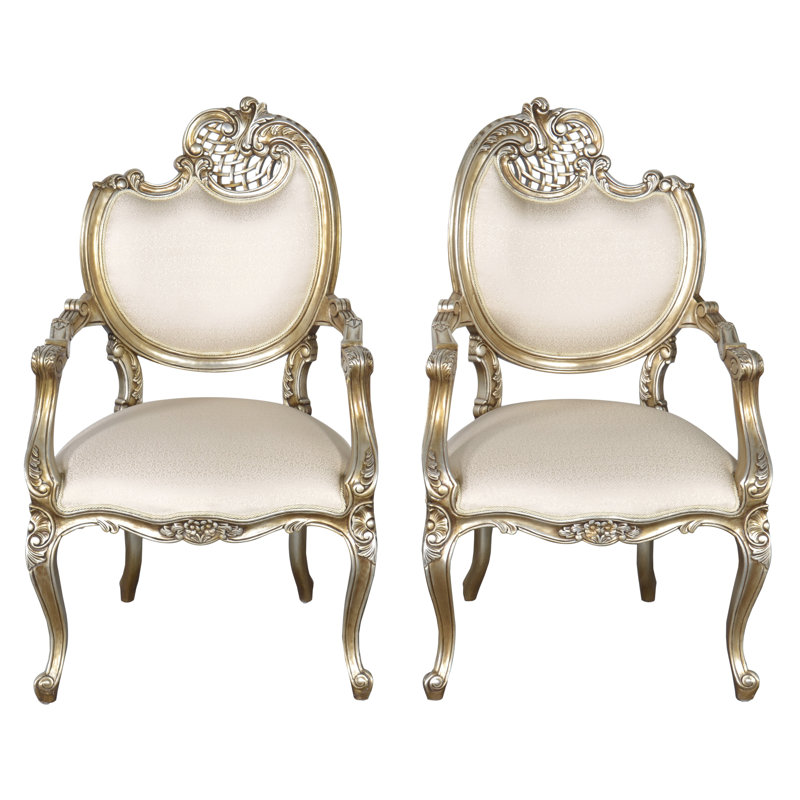 Paire de chaises d'appoint Platine