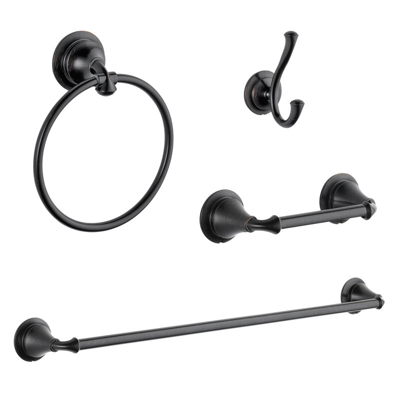 Linden 4 Piece Bathroom Hardware Set, Venetian Bronze