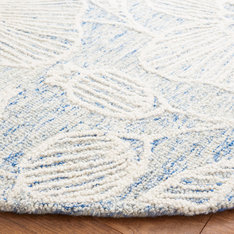 Jardin Hand Tufted Wool Floral Rug, Round 6'