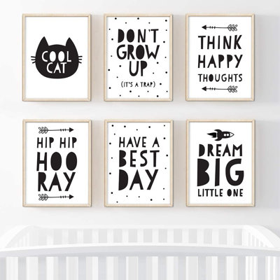 « cat cool », ne pas agrandir, rêve big little one, ensemble de 6 pièces imprimé sur papier Demitri