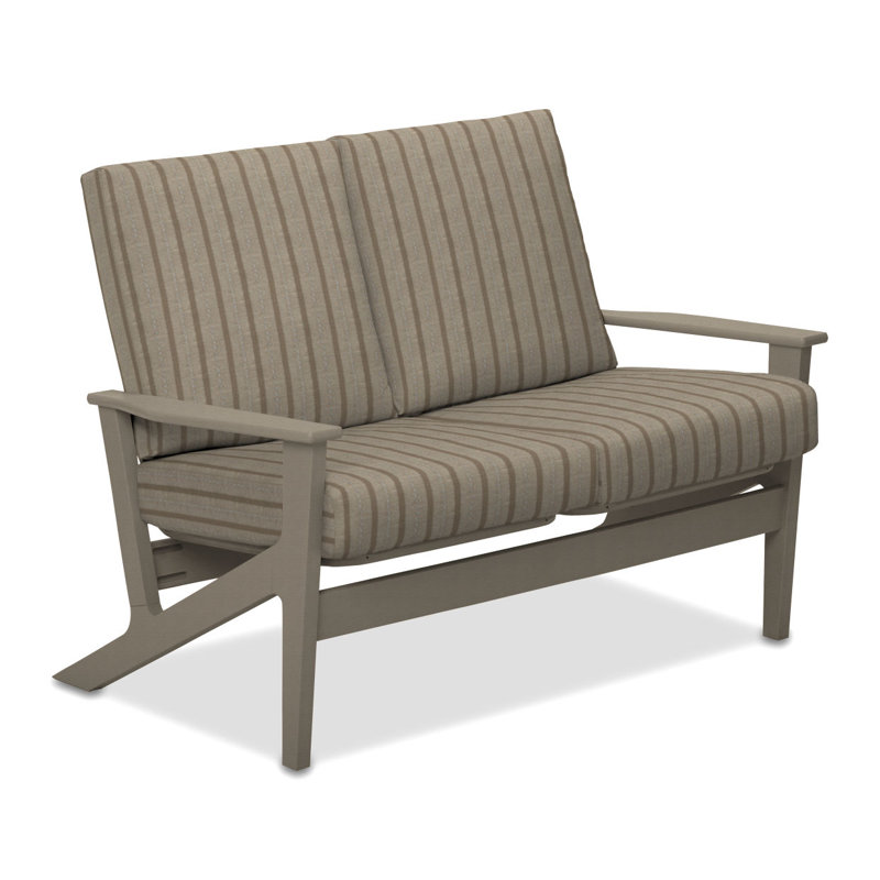 Chrisa 51.5'' Wide Loveseat with Cushions, Alley Wren, Textured Desert