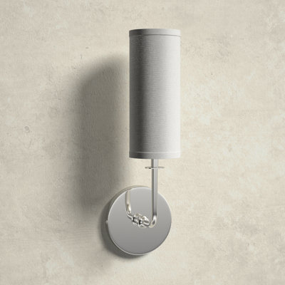 Jordan Single Light Steel Dimmable Armed Sconce