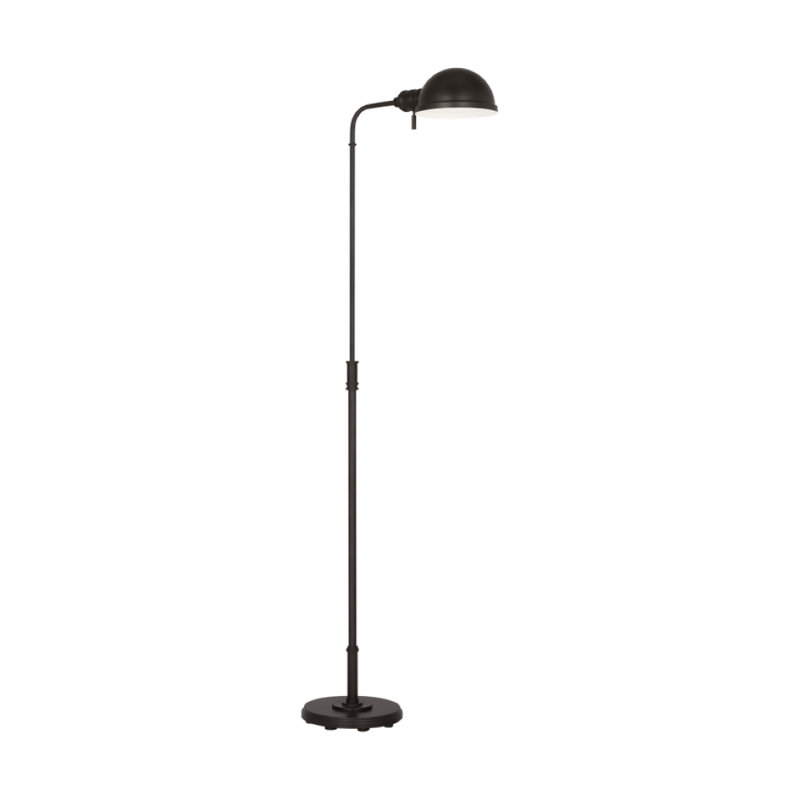Belmont Task Floor Lamp, Aged Iron