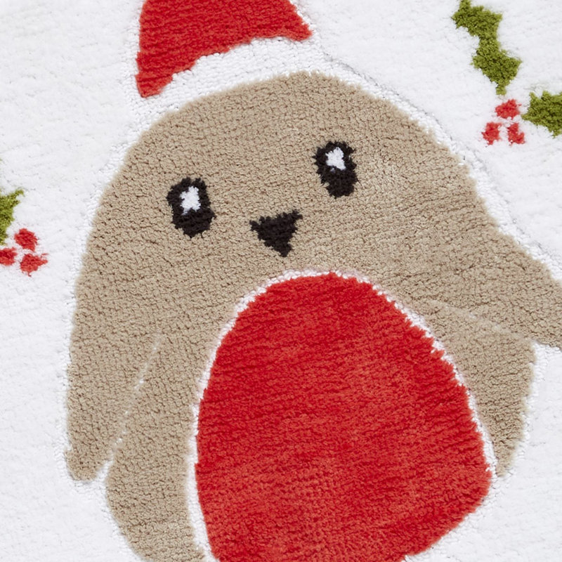 Christmas Robin Bath Mat