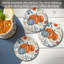 Ensemble de 4 sous-verres ronds Autumn Stone