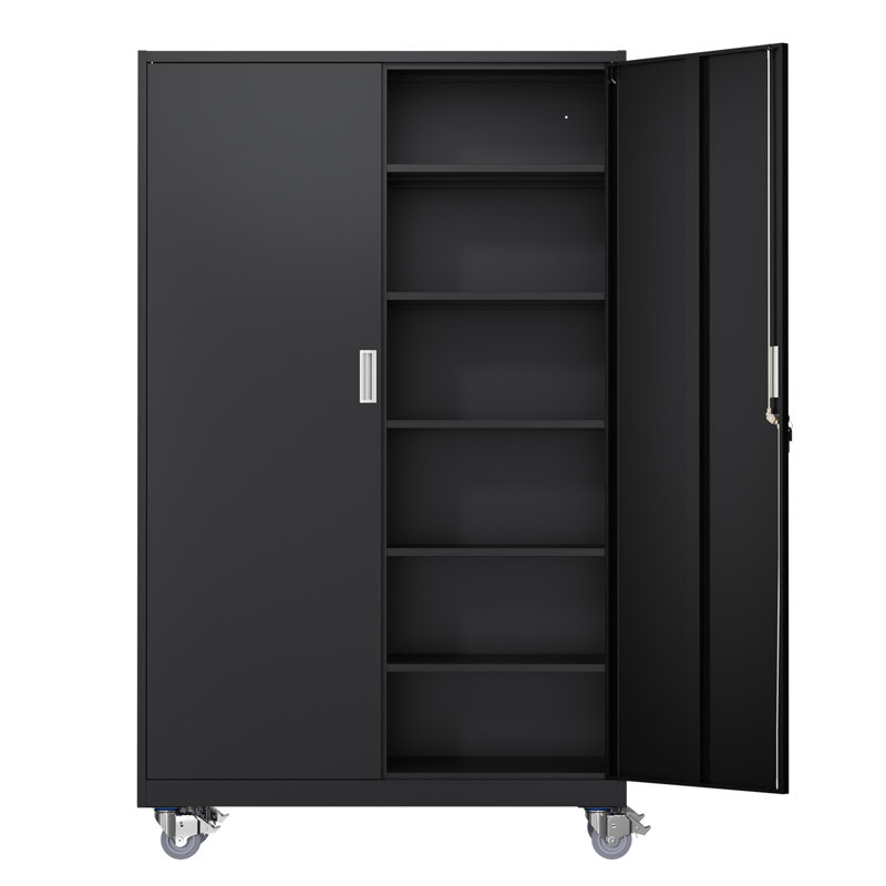 Armoire à outils noire avec roulettes