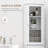 White Narrow Linen Storage Tower - Tall Bathroom Cabinet With Acrylic Door Space Saving For Bathrooms And Living Spaces Slim Door, Drawer Shelves, & Room