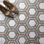 Nova 6" Hexagon Polished Marble Mosaic Tile-2061913715