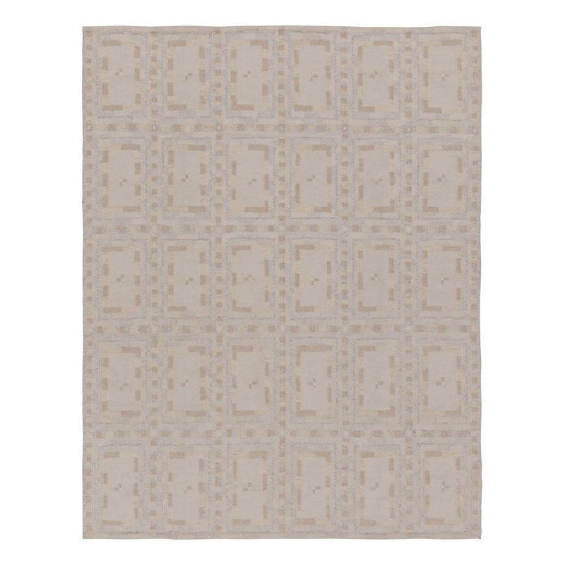 Rug & Kilim’S Scandinavian-Inspired Rug In Beige With Geometric Grid