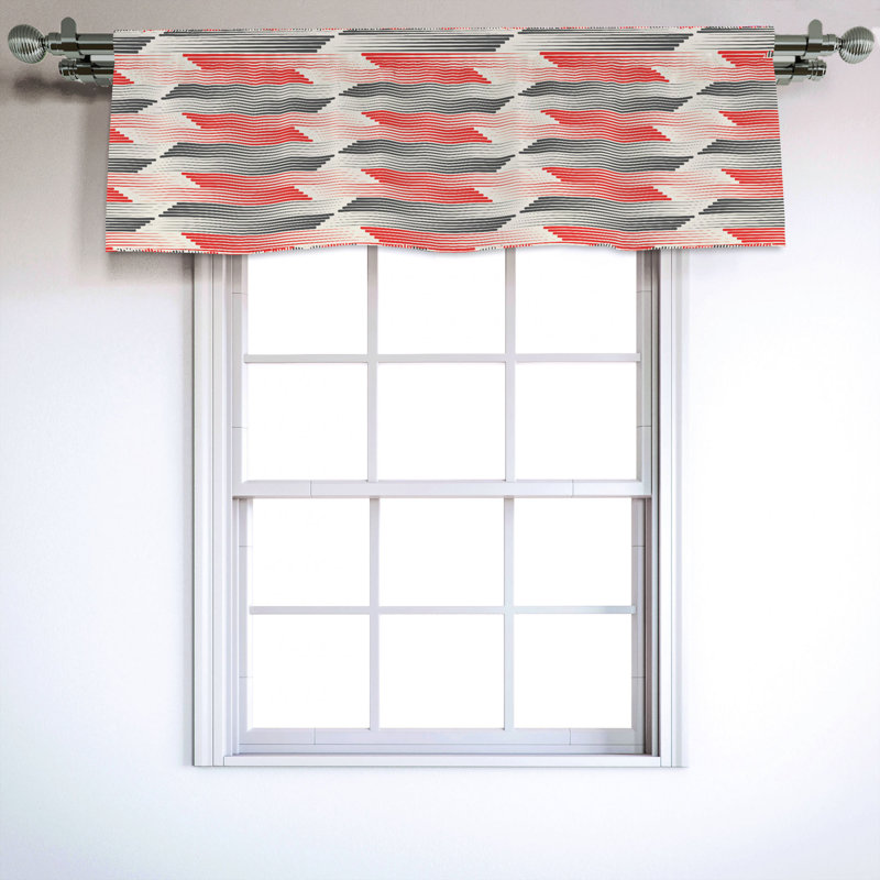 Sateen Floral Ruffled Window Valance