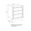 Clarita 3 Drawer Bedside Chest
