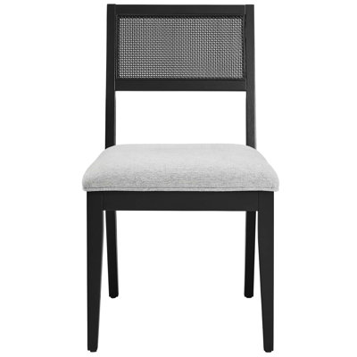 Nimba Faux Rattan Fabric Dining Chairsset Of 2