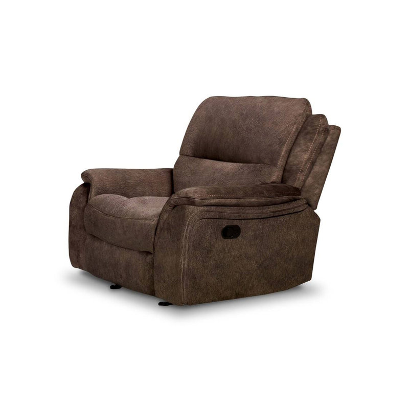 Fauteuil inclinable oscillant de 42,4 po, brun foncé, Marron foncé