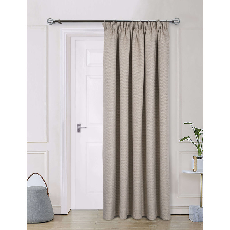 Marcelin Blackout Door Curtain Single Panel, Natural