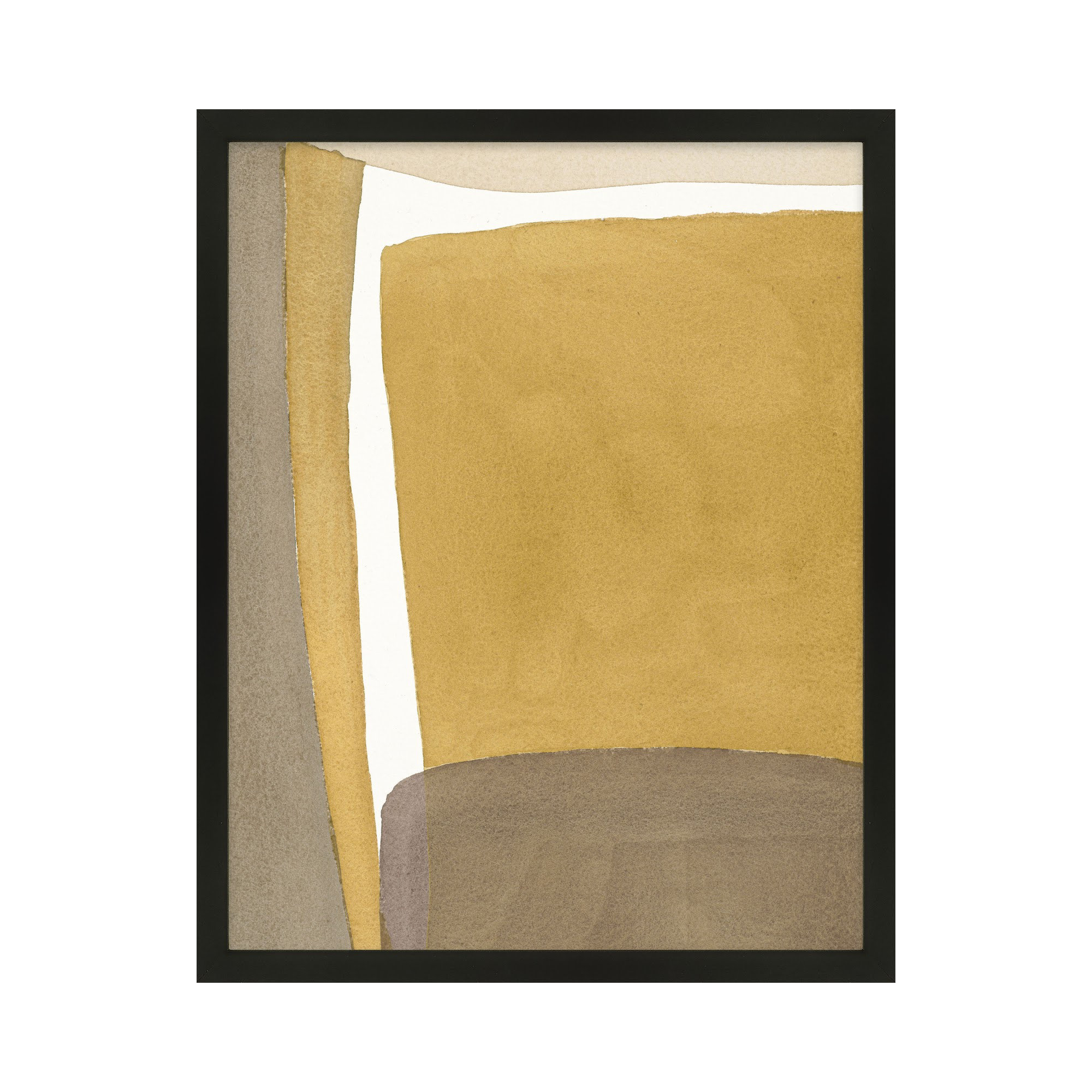 Light Ochre by Julia Balfour, 38" H x 30" W x 1.25" D, Black Framed Paper