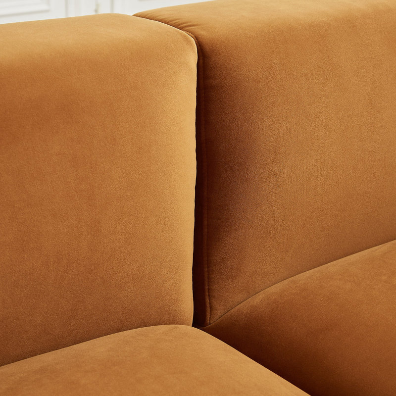 Canapé modulaire en velours pour salon, Orienté à gauche (vu de face)