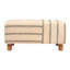 Banc rectangulaire en coton et acacia Sullivan