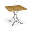 Solid Wood Top Metal Base Dining Table-41761732