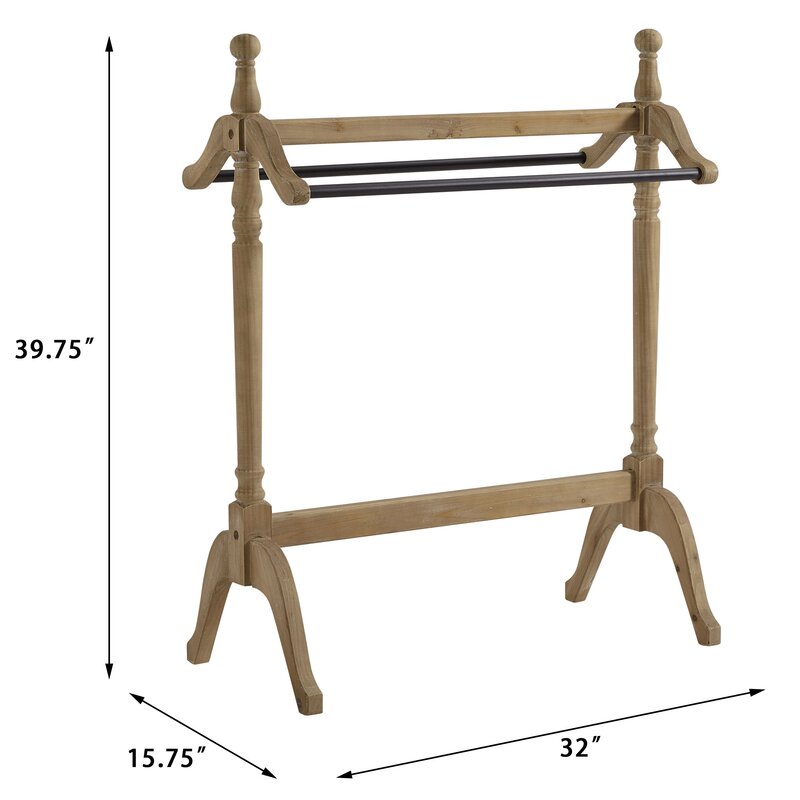 Hawoo Free Standing Wooden Towel Stand 