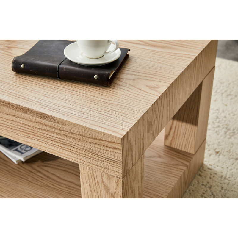 Table basse en bois 2 places pour la maison, gain de place, montage facile, protection du sol, capacité de charge de 113 kg, finition mate